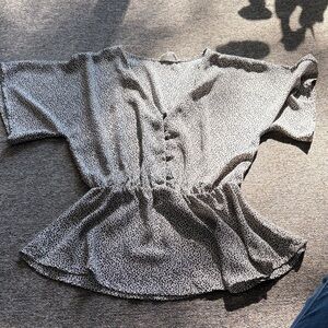 Sienna Sky Black and White Patterned Blouse